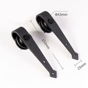 WEKIS Modern Mini Cabinet Barn Wood Sliding Doors <b>Hardware</b> System Brush Satin Finish Durable Steel Brass Remote Control Screw - Product Image 2