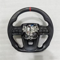 Accessoires de voiture pour Toyota Hilux N70 N80 Fortuner Land Cruiser LC300 200 Prado 79 GR, volant en cuir et fibre de carbone