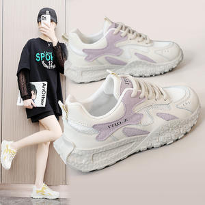 LYKU RD4323 Zapatillas Deportivas Casuales de Verano para Mujer con Cordones, Parte Superior de Malla Transpirable y Suela Gruesa, Primavera/Otoño - Product Image 1