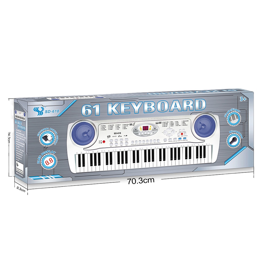 Лидер продаж, дешевые, оптовая продажа, детские электрические игрушки, средние 61 клавиша с микрофоном