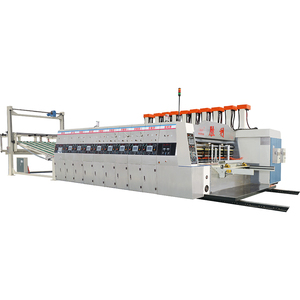 1270 corrugated carton box flexo printer slotter die cutter gluer machine carton box printing machine