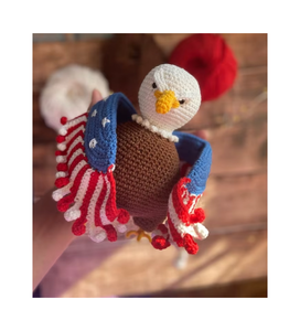 Amigurumi <span class=keywords><strong>4th</strong></span> นกอินทรีอเมริกันของตกแต่งบ้าน <span class=keywords><strong>july</strong></span> ของขวัญโครเชต์สร้างสรรค์สำหรับเด็กอิสระของเล่นวัน - Product Image 1