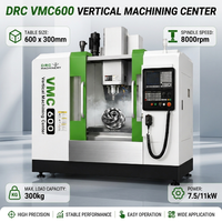 Centre d'usinage vertical CNC VMC600 Taïwan avec vis à billes, BT40, 8000 tr/min, 3 axes, guidage linéaire HIWIN