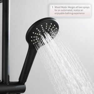 Circular ABS Handheld Showerhead with Three Function Rotary Switch and Handheld Hose Showerhead <b>Accessories</b>, Sanitary Ware - Product Image 5