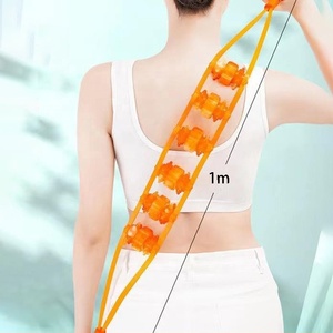 Masajeador Manual de Rodillos para Espalda, Fácil de Usar, con Ruedas de <span class=keywords><strong>18</strong></span> y 24, para Desbloquear los Meridianos, Masajeador para Cuello, Hombros y Espalda - Product Image 2