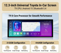 KZS Radio de Coche 2DIN Android 15 de 12.3 Pulgadas con DSP y GPS, CarPlay y Android Auto para Reproductor de Coche