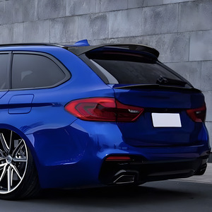 Bmw Rear Spoiler Piano Black Carbon Fiber Texture For 5 Series Touring G31 2018-2023 Ducktail Trunk Lip - Product Image 2