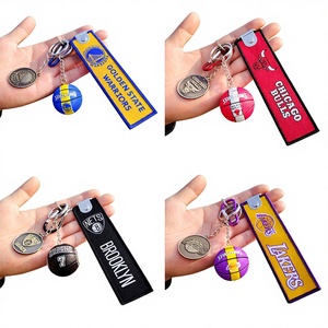 Llavero Bordado <span class=keywords><strong>de</strong></span> Doble Cara con el Logotipo <span class=keywords><strong>de</strong></span> los Equipos <span class=keywords><strong>de</strong></span> Baloncesto Lakers y Warriors - Product Image 2