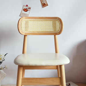 Chaises design en rotin et bois massif, authentiques et modernes, style mid-century, pour la maison, le bar, l'hôtel, le restaurant, la salle à manger, le salon, l'appartement (vente en gros) - Product Image 6