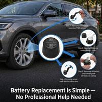Moniteur de pression des pneus de voiture 116 Psi, 4 capteurs BLE, batterie CR1632 remplaçable, jauge de pression des pneus numérique, application Android IOS, CE, FCC
