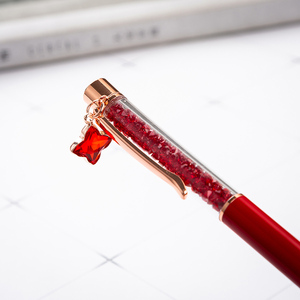 Jh bán buôn sang trọng bốn lá Clover bút thời trang kim loại pha lê bút với may mắn quyến rũ - Product Image 5