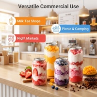 Bouteilles en plastique à anneau de traction pour jus de fruits, soda, eau, pots à anneau de traction en plastique, canettes PET, bouteilles en plastique PET commerciales pour jus