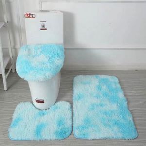 Juego de Alfombras de 3 Piezas al por Mayor, Alfombra de Baño de Felpa Larga Antideslizante, Tapete Decorativo para Inodoro, Manta para Uso Diario - Product Image 3
