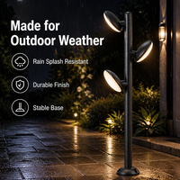 Lampe de jardin LED 36W à 3 têtes de 1m avec télécommande intelligente APP et base antirouille pour l'aménagement paysager commercial