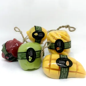 organic face body skin care beauty bathing vegan Handmade Soap Whitening thailand Mango Shaped Soap Fruit Shaped cute Soap