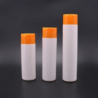 Bouteille à presser en plastique HDPE personnalisée 200ml 250ml 300ml bouchon de presse à disque imprimé à l'écran emballage cosmétique à extrémité ouverte facile