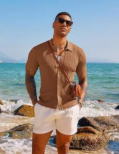 <b>Mens</b> Seamless Golf <b>Shirt</b> Moisture Wicking Quick-Dry Tailored Fit Polo <b>Shirts</b> - Product Image 2