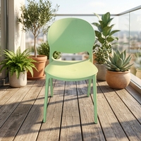 Chaise de salle à manger empilable en plastique épaissi, style minimaliste moderne, avec dossier, pour les stands de nourriture en plein air, les marchés nocturnes, les stands de barbecue, la maison