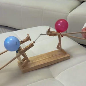 Amusant Ballon Bambou Homme Bataille À La Main En Bois Escrime Marionnettes <span class=keywords><strong>Bots</strong></span> Bataille Jeu Whack Un Ballon Pour La Fête Décoration De La Maison - Product Image 4
