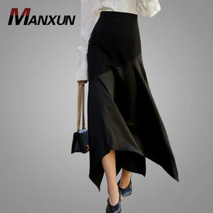 New Arrival <strong>Hanky</strong> <strong>Hem</strong> Solid Women's Skirt Irregular Bodycon High Waist Ladies <strong>Dresses</strong> Elegant Maxi Skirts for Women - Product Image 1