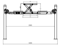 Plateforme de réparation et d'alignement intégrée à quatre poteaux pour alignement de roues BAIWO K-688 250W Garantie 12 mois