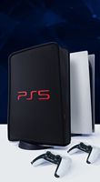 Housse de protection anti-poussière portable en nylon avec fermeture éclair pour console de jeu PlayStation 5, design lavable