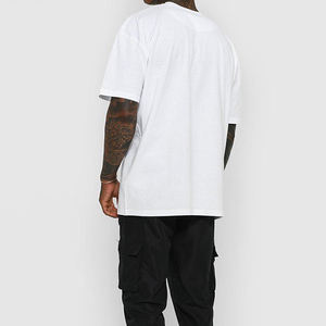 T-shirt de luxe 300 g/m² en coton de haute qualité, coupe oversize et épaisse, col rond, style streetwear décontracté, coupe carrée, uni - Product Image 5