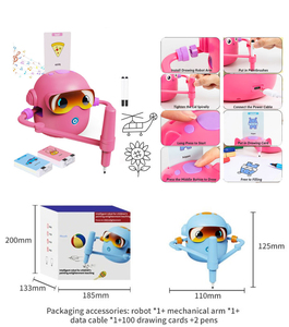 Robot <span class=keywords><strong>de</strong></span> Dibujo Automático Interactivo MILI, Mini Robot <span class=keywords><strong>de</strong></span> Pintura Inteligente para Niños, Juguete Educativo <span class=keywords><strong>en</strong></span> Inglés para la Primera Infancia - Product Image 6