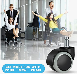 Roulettes de bureau, roulettes pour lit médical, roulettes verrouillables pour chaise de <span class=keywords><strong>gaming</strong></span>, roulettes pour chaise de bureau, roulettes pour chaise de toilette, roulettes en PU de 50 mm (8 pouces) - Product Image 6