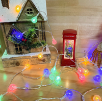 Guirlande lumineuse LED de Noël en forme de boule à bulles en plastique USB 3AA batterie 5m/10m