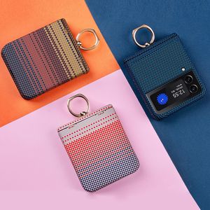 Nueva Funda para Teléfono Móvil de la Serie Rainbow para <span class=keywords><strong>Samsung</strong></span> <span class=keywords><strong>Z</strong></span> <span class=keywords><strong>Flip</strong></span> 7 6 5 4 <span class=keywords><strong>3</strong></span>, Patrón de Fibra de Carbono, Anillo Magnético, Soporte, Cubierta Protectora - Product Image 1