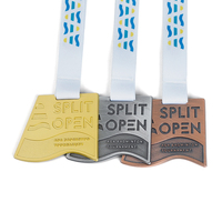 Usine personnalisée Marathon médaille qualité or argent Bronze métal artisanat avec ruban Design Top trophées et Plaques fournisseur