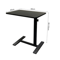 Bureau debout réglable en hauteur - Table d'ordinateur ergonomique assis-debout avec base métallique stable et plateau en bois pour le bureau à domicile