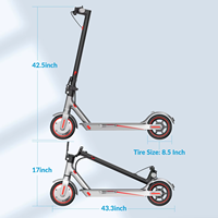 AB/ABD Deposu Hızlı Teslimat 2 Tekerlekli Katlanabilir Elektrikli Scooter Alüminyum Alaşımlı Gövde 250W Motor APP Kontrolü 25km/s Maksimum Hız