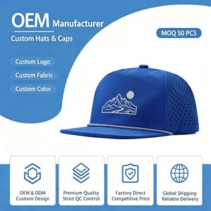 Melin Custom 5 Panel Polyester <b>Flat</b> Brim Rope <b>Hat</b> Woven Patch Outdoor Snapback Cap Embroidery Patch Logo Gorras - Product Image 1