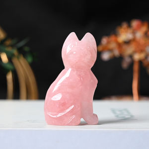도매 크리스탈 조각 동물 조각 풍수 장식 천연 크리스탈 고양이 동상 - Product Image 5