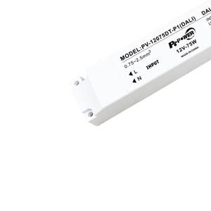 Driver LED à sortie unique 75W CE/UKCA/SAA/RoHS DALI sans scintillement, dimmable, 100-240V AC-DC 12V 24V IP20, alimentation pour bande LED - Product Image 5