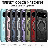 Étui de téléphone magnétique antichoc durable avec support rotatif à 360°, protection anti-chute pour les modèles Google et Samsung