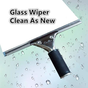 Raclette de vitres en acier inoxydable, appareil de nettoyage de verre, haute qualité, 25/35/40/45cm, avec large lame, vente en gros - Product Image 2