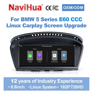 NaviHua for BMW 5 Series E60 CCC 2005 2010 Car Upgrade 8.8'' OEM Touch Screen Carplay Car Radio <b>Auto</b> Stereo GPS Car DVD Player - Product Image 1