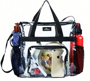 Sac fourre-tout transparent en PVC imperméable pour le sport et la gym, personnalisé et pas cher, avec logo imprimé, idéal pour le shopping - Product Image 1