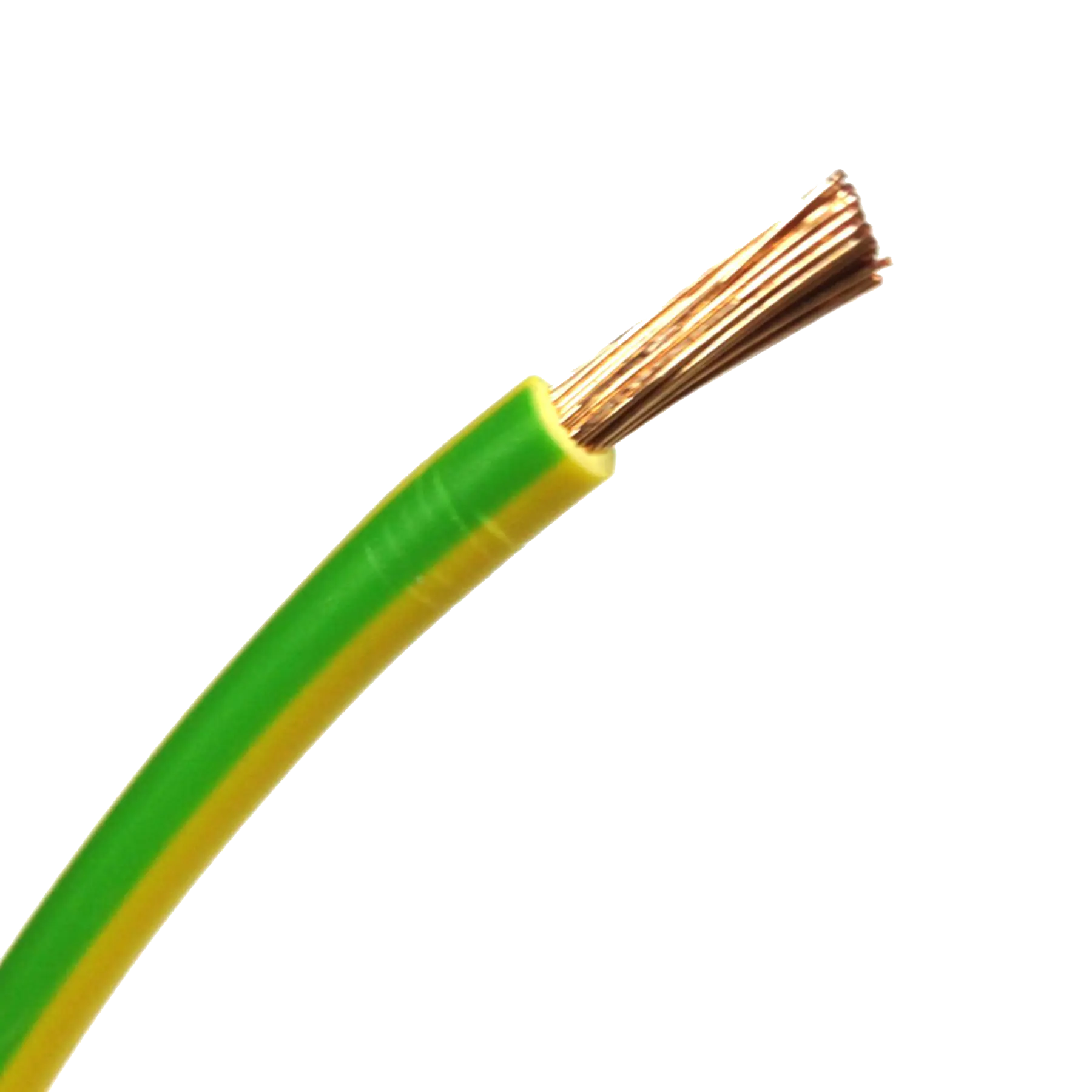 Verde y amarillo 25mm2 Single Core 7 cobre trenzado de aislamiento de PVC la tierra Cable/NZS5000.1