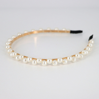 Serre-tête avec perles blanches en remplissage pour femme, bandeau gracieux pour les cheveux, accessoires coréens, livraison gratuite, vente en gros
