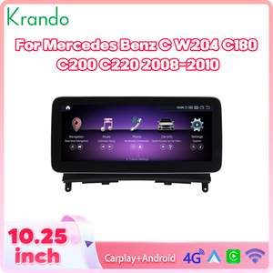 Unité principale Android 10,25'' pour Mercedes Benz C W204 C180 <span class=keywords><strong>C200</strong></span> C220 2008-2010, autoradio multimédia de navigation GPS, CarPlay sans fil - Product Image 3