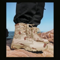 Bottes tactiques de randonnée pour hommes et femmes, avec semelle en caoutchouc, imperméables, hiver, nouvelle collection, bout rond, talon épais, bottes pour femmes