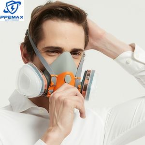 Peralatan pernapasan masker Gas lukisan industri DIY masker setengah wajah Respirator terbaik untuk lukisan - Product Image 3