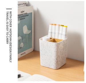 Luxe écologique 4 fentes multifonctionnel bureau <span class=keywords><strong>bois</strong></span> stylo support salle de bain bambou naturel <span class=keywords><strong>noir</strong></span> <span class=keywords><strong>porte</strong></span>-<span class=keywords><strong>brosse</strong></span> à dents - Product Image 5