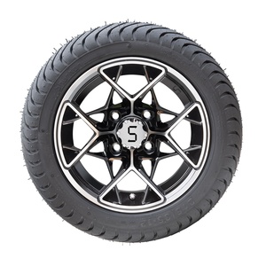 Roues et pneus usinés/noirs brillants de 12 pouces 215/35 à 12 pneus pour toutes les voiturettes de golf - Product Image 2