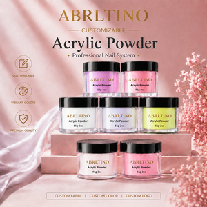 Abrltino Polvo Acrílico Transparente Profesional de Calidad de Marca Personalizada al por Mayor, Polvo Acrílico <span class=keywords><strong>Rosa</strong></span> para <span class=keywords><strong>Uñas</strong></span> 30g 56g con Tarro - Product Image 3