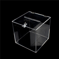 Acryl-Wahlurne, Maßgefertigte Abschließbare Acryl-Vorschlags- und Beschwerdenbox, Acryl-Spendenbox-Gehäuse